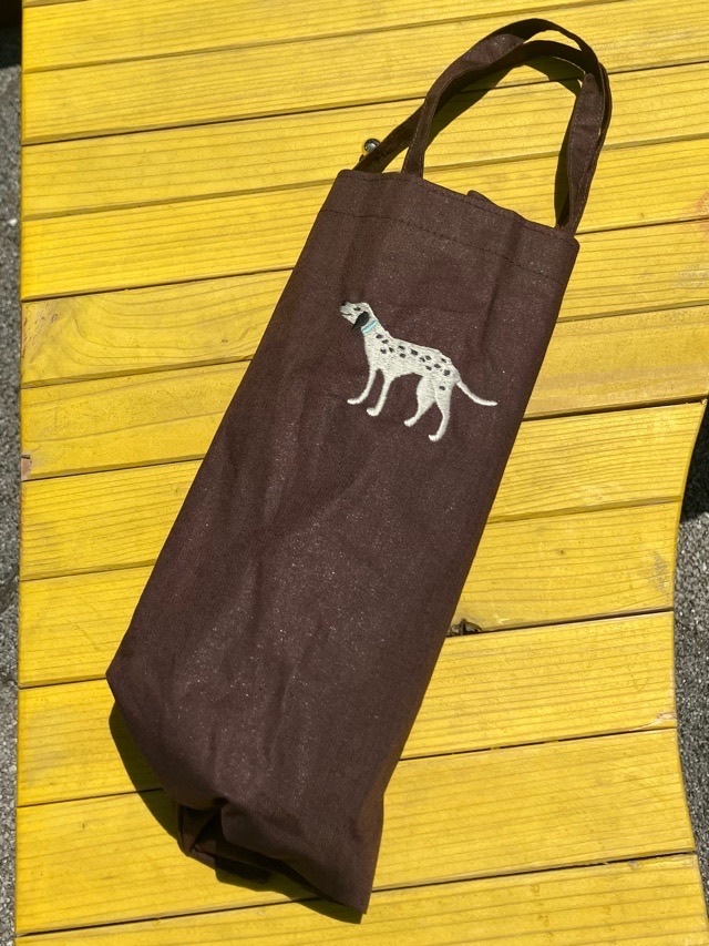 DEMODEE  デモデ　オリジナル イラスト DOG 刺繍 日傘　BROWN　26SUM011  