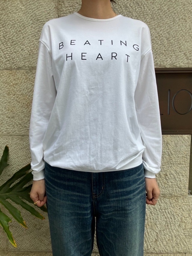 BEATINGHEART ロゴ入り長袖Tシャツ BT005L2 WHITE(N0)/NAVY(B9)/BLACK(N6)/BROWN(P8) ビーティングハート