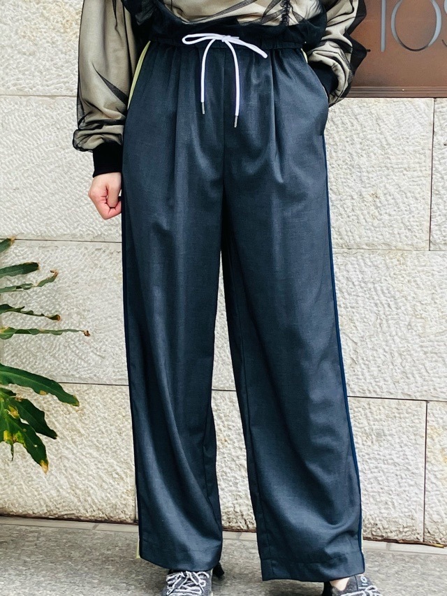 MARECHAL TERRE マルシャルテル サイドラインウエストゴムワイドパンツ