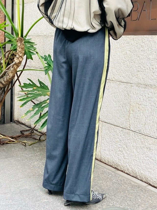 MARECHAL TERRE マルシャルテル サイドラインウエストゴムワイドパンツ