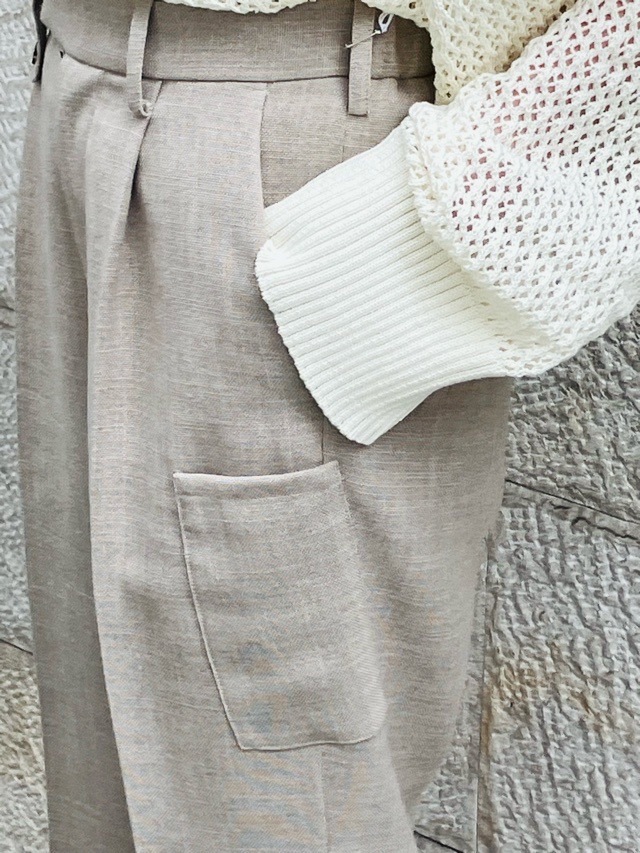 EZUMi  エズミ  フレアーパンツ YESS25PA01 ベージュ