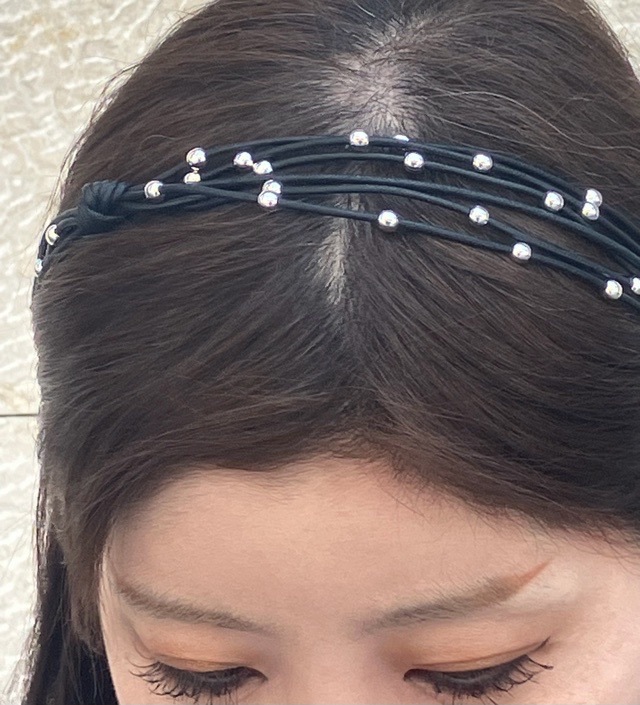 CA4LA   カシラ 　CECILE   ワックスコード カチューシャ　BLACK　SHK-01311