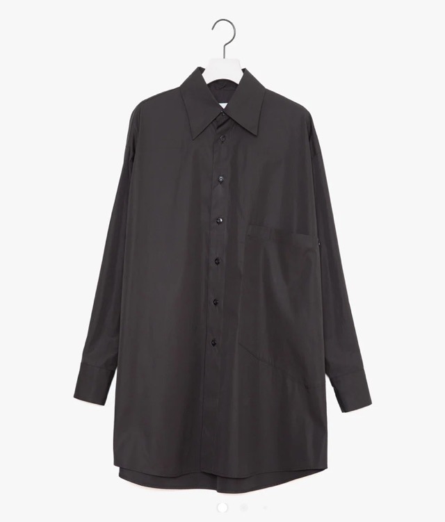 EZUMi  エズミ  BIG ポケット コットン シャツ ブラウス  BLACK / BLUE STRIPE　YESS25TP01