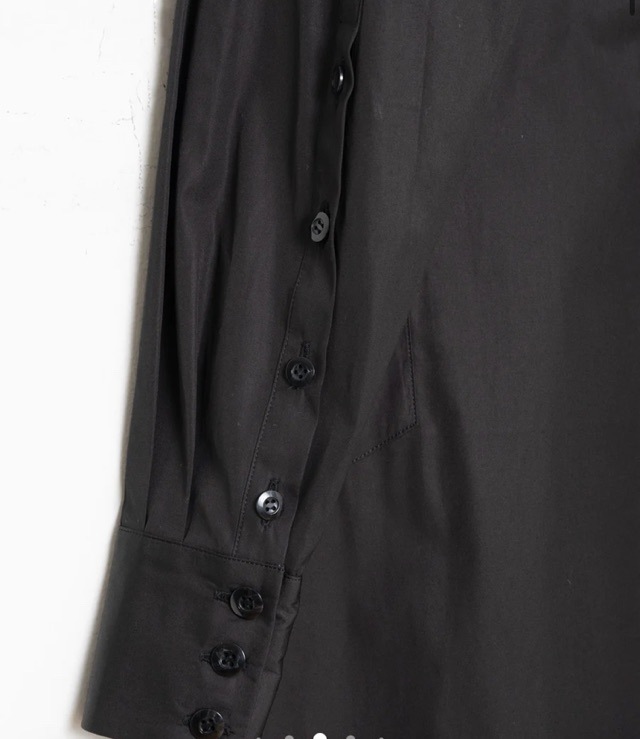 EZUMi  エズミ  BIG ポケット コットン シャツ ブラウス  BLACK / BLUE STRIPE　YESS25TP01