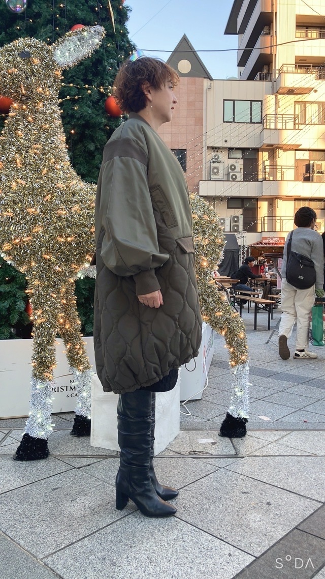 MARECHALTERRE ZMT254CO331 MA-1キルティングドッキングコート NAVY(028)OLIVE(048) マルシャルテル