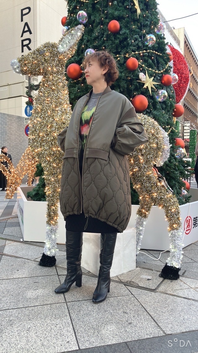 MARECHALTERRE ZMT254CO331 MA-1キルティングドッキングコート NAVY(028)OLIVE(048) マルシャルテル