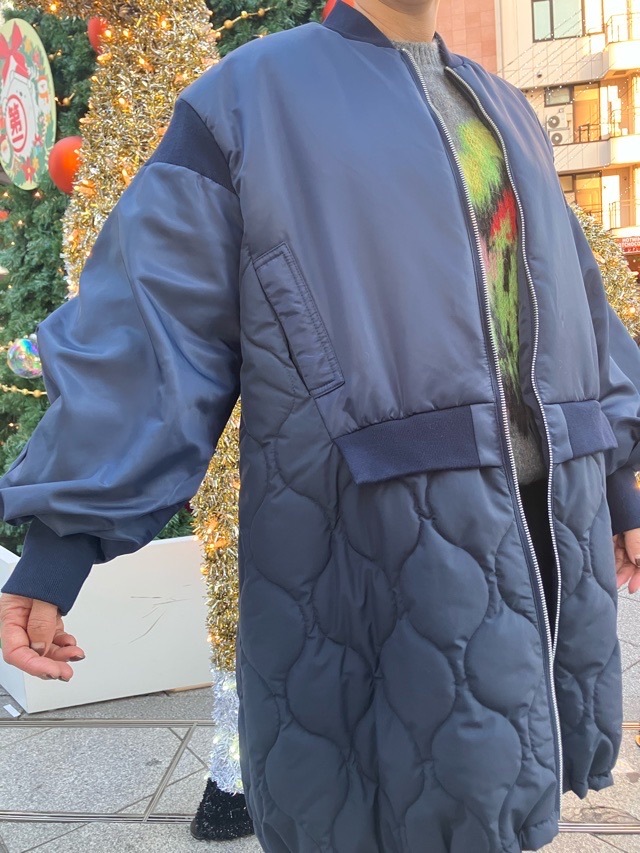 MARECHALTERRE ZMT254CO331 MA-1キルティングドッキングコート NAVY(028)OLIVE(048) マルシャルテル