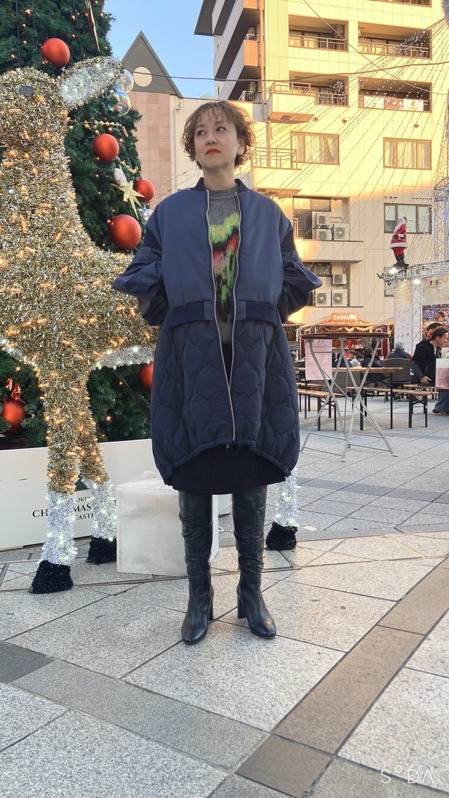 MARECHALTERRE ZMT254CO331 MA-1キルティングドッキングコート NAVY(028)OLIVE(048) マルシャルテル