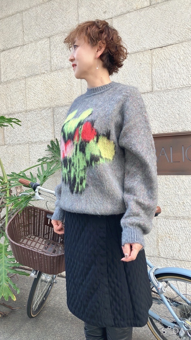 MSGM   フローラルセーター   3942MDM196   GRAY (98)  エムエスジーエム