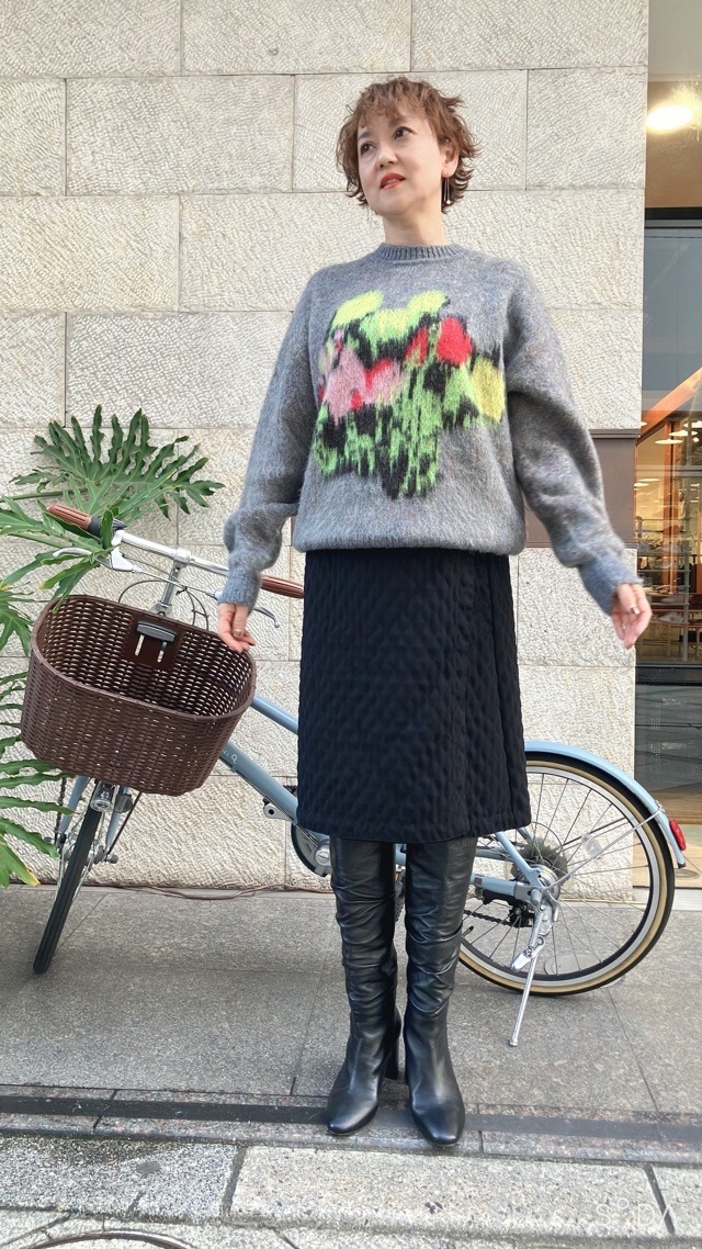 MSGM   フローラルセーター   3942MDM196   GRAY (98)  エムエスジーエム