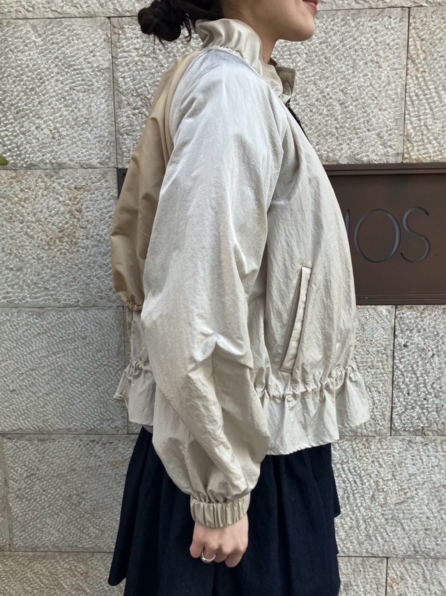 MARECHAL TELLE　背２重 タフタ ブルゾン　ZMT251BZ005　BLACK（009） /LIGHT BEIGE（031）/IVORY（003）/MUSCAT（324）　マルシャルテル