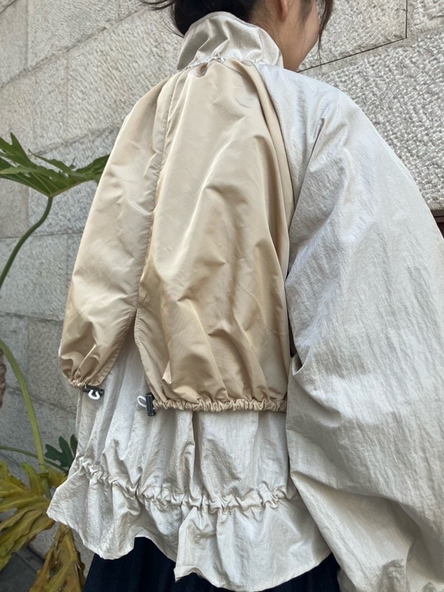 MARECHAL TELLE　背２重 タフタ ブルゾン　ZMT251BZ005　BLACK（009） /LIGHT BEIGE（031）/IVORY（003）/MUSCAT（324）　マルシャルテル