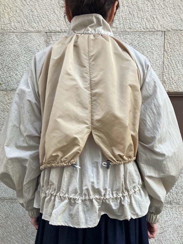 MARECHAL TELLE　背２重 タフタ ブルゾン　ZMT251BZ005　BLACK（009） /LIGHT BEIGE（031）/IVORY（003）/MUSCAT（324）　マルシャルテル