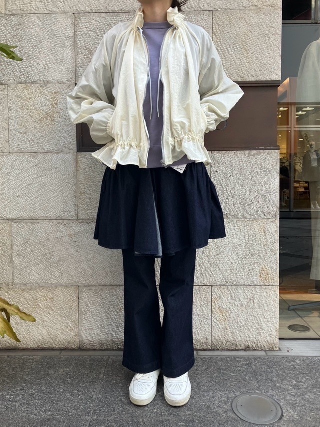 MARECHAL TELLE　背２重 タフタ ブルゾン　ZMT251BZ005　BLACK（009） /LIGHT BEIGE（031）/IVORY（003）/MUSCAT（324）　マルシャルテル