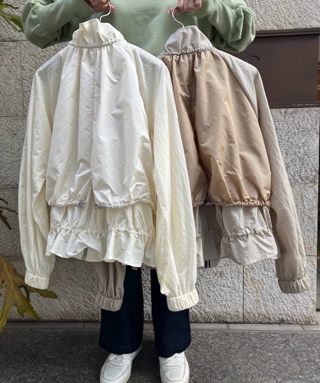 MARECHAL TELLE　背２重 タフタ ブルゾン　ZMT251BZ005　BLACK（009） /LIGHT BEIGE（031）/IVORY（003）/MUSCAT（324）　マルシャルテル