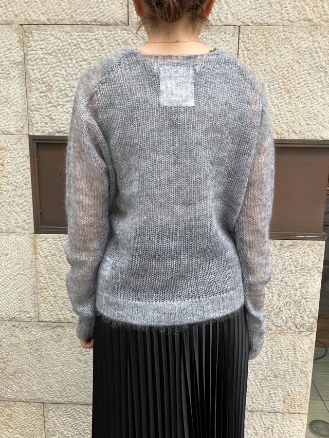 MAISON MAVERICK PRESENTS　 スパンコールロゴ ローゲージ ニット　　MM5072　KHAKI /BLACK /GRAY メゾン マヴェリック プレゼンツ