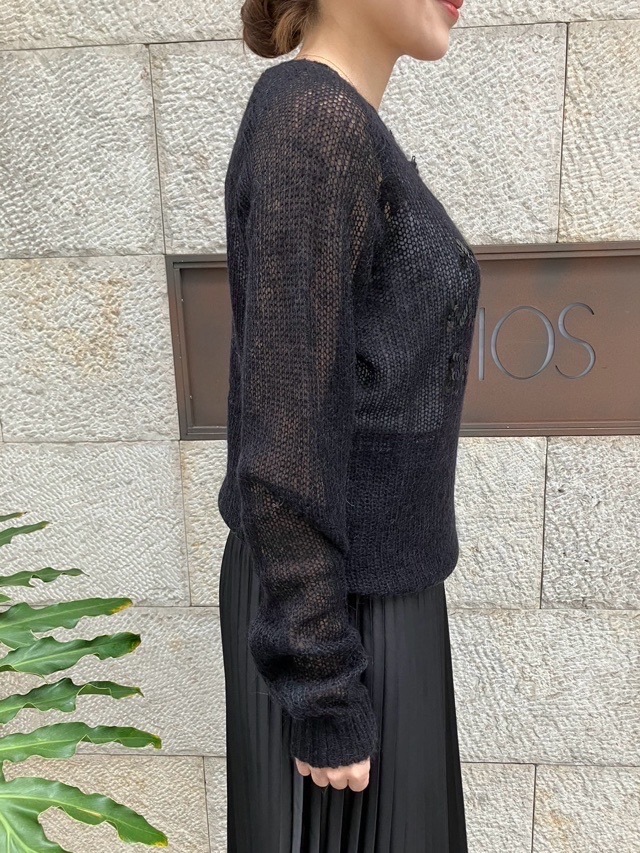 MAISON MAVERICK PRESENTS　 スパンコールロゴ ローゲージ ニット　　MM5072　KHAKI /BLACK /GRAY メゾン マヴェリック プレゼンツ