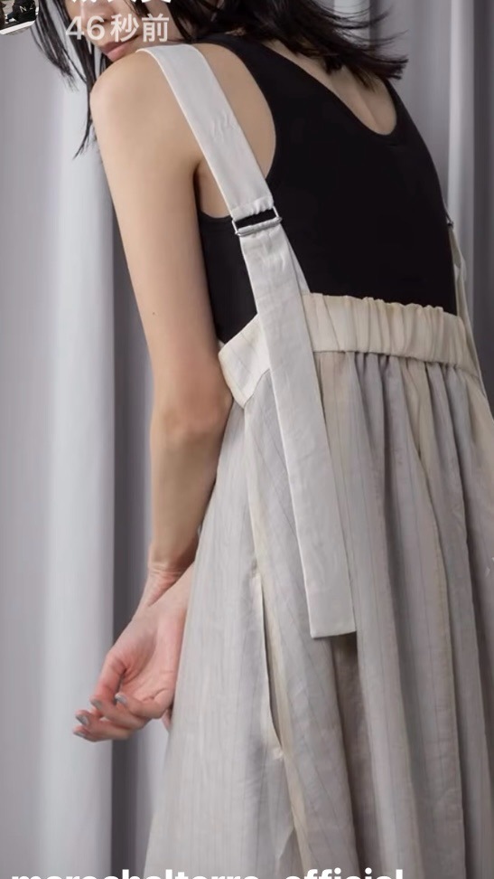 MARECHALTERRE　ギャザータック デザイン ワンピース　IVORY（003）/GREY（015）/CHARCOAL GRAY（017）ZMT262OP125　マルシャルテル