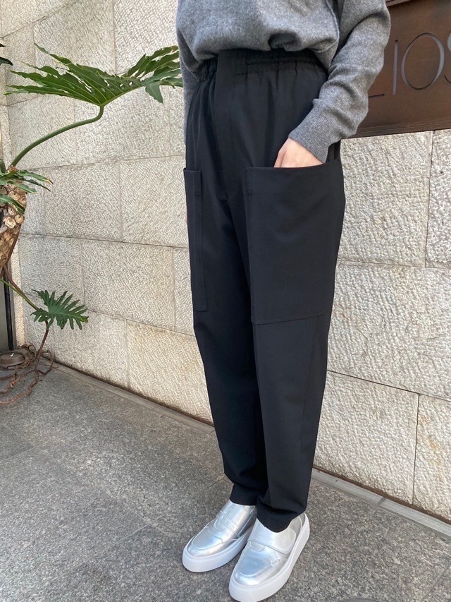 BEATINGHEART ウエストゴム カーゴパンツ BLACK/WHITE/KHAKI