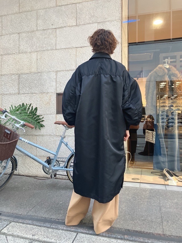 near.nippn ニア―ニッポン　 713-2526　ナイロンロングコート　ブラック