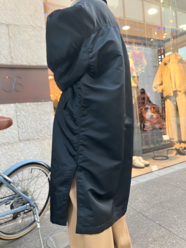 near.nippn ニア―ニッポン　 713-2526　ナイロンロングコート　ブラック