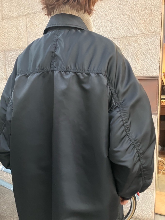near.nippn ニア―ニッポン　 713-2526　ナイロンロングコート　ブラック