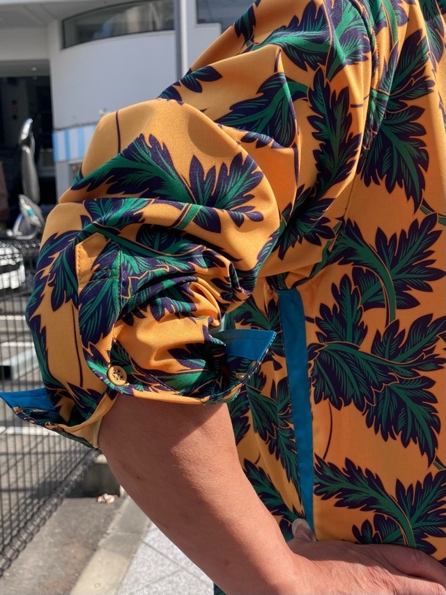 White Mountaineering ボタニカル柄オープンカラーシャツＷＭ2671111　ホワイトマウンテニアリング　MUSTARD 