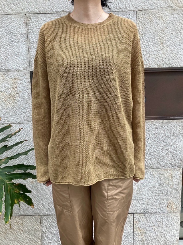 BEATING HEART リネン ロングスリーブ サマーニット BK209K1 OFF WHIT