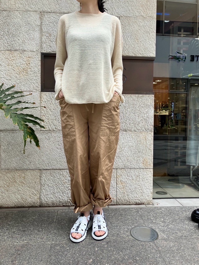 BEATING HEART リネン ロングスリーブ サマーニット BK209K1 OFF WHIT