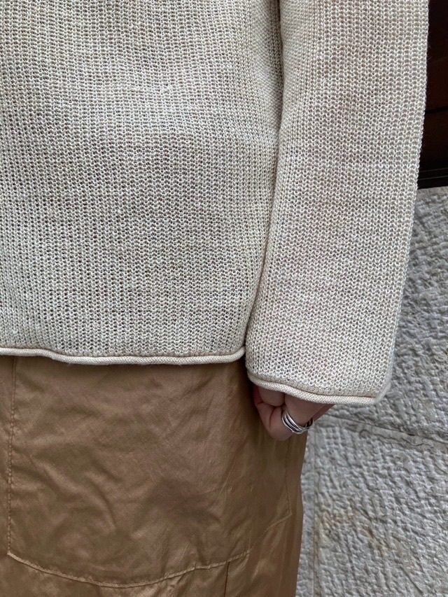 BEATING HEART　リネン ロングスリーブ サマーニット BK209K1 OFF WHIT/GRAY/CAMEL/BLACK　ビーティングハート