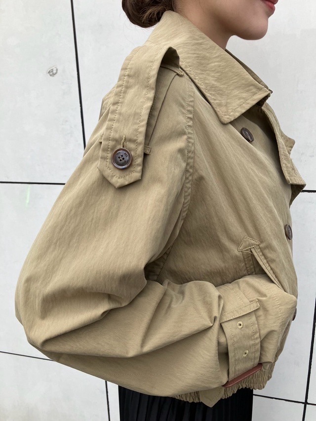 M53 エムゴーサン　　ミリタリーショート トレンチ　CAMEL　UNISEX　MJ-048