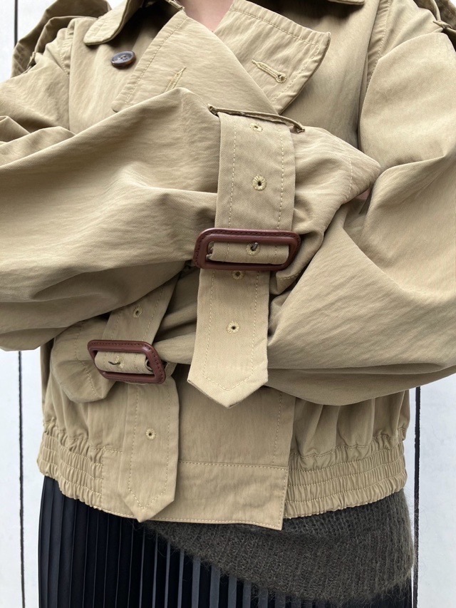 M53 エムゴーサン　　ミリタリーショート トレンチ　CAMEL　UNISEX　MJ-048