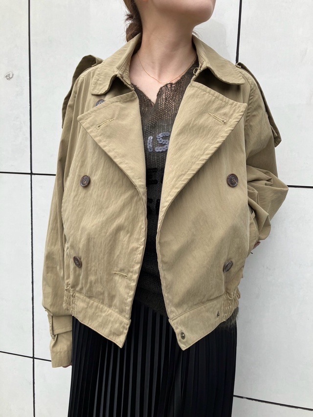 M53 エムゴーサン　　ミリタリーショート トレンチ　CAMEL　UNISEX　MJ-048