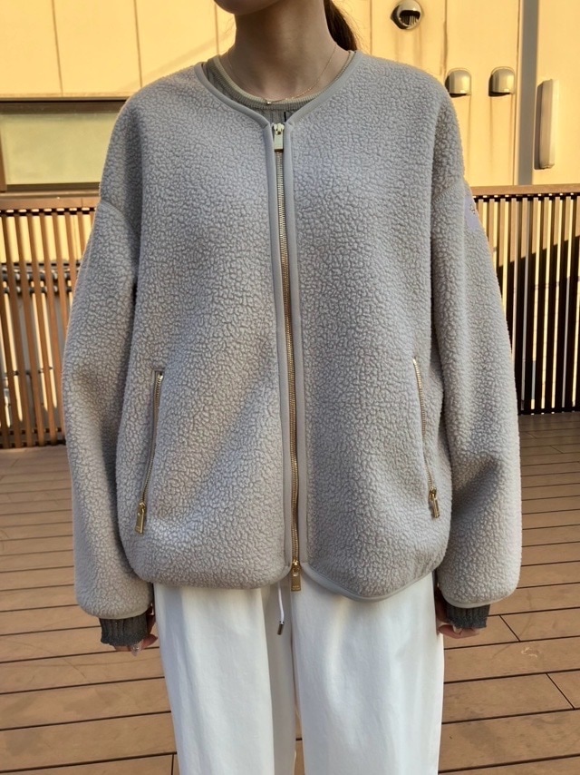 ■TATRAS LTAT25S4041-L SALIA サリア ノーカラーボアブルゾン TATRAS ノーカラーボアブルゾン サリア LHITE GRAY LTAT25S4041