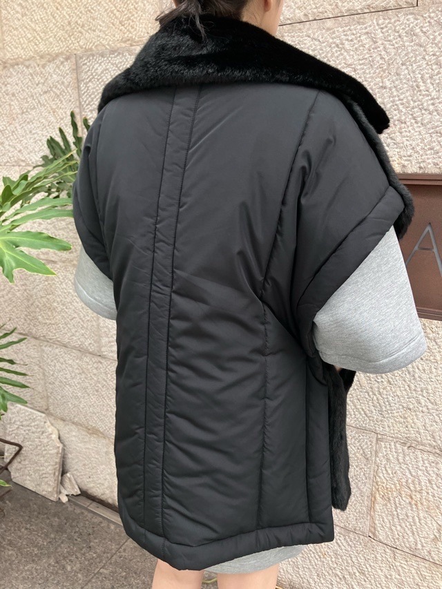 MARECHAL TERRE フェイクファースリ-ブレスアウター ZMT254VT313 (119)BLACK/(031)LIGHT BEIGE/(037)BROWNマルシャルテル