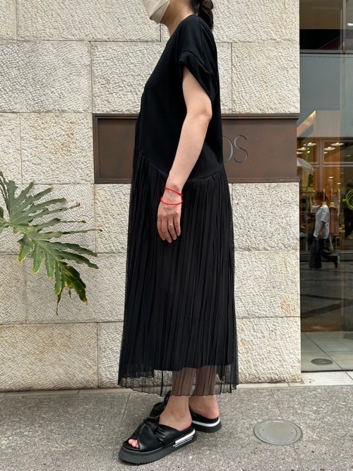 MARECHAL TERRE マルシャルテル シフォン プリーツ 切替 ロング