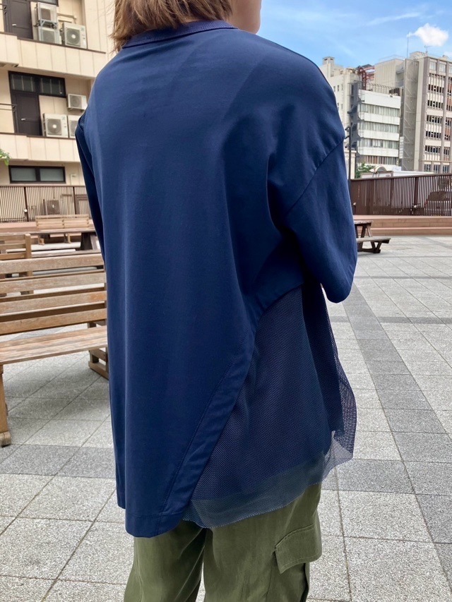 AULA AILA  メシュコンビネーションアシンメトリー T-SHIRT  アウラ アイラ 1241-08032
