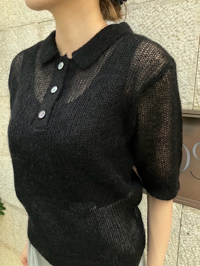 MAISON MAVERICK PRESENTS　 ポロ 半袖ニット　MM5073　GRAY/K/BLACK  メゾン マヴェリック プレゼンツ