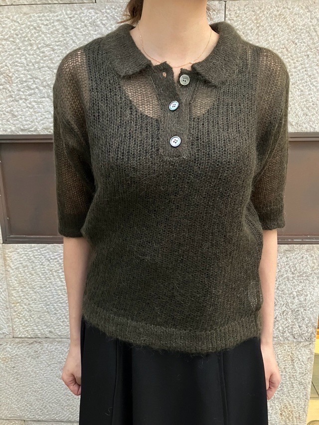 MAISON MAVERICK PRESENTS　 ポロ 半袖ニット　MM5073　GRAY/K/BLACK  メゾン マヴェリック プレゼンツ