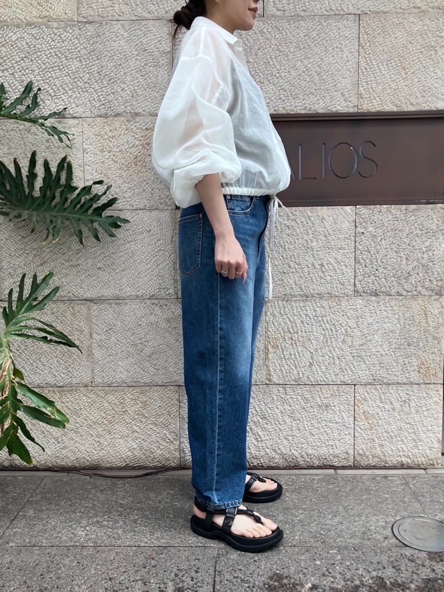 BEATINGHEART シアー オーガンジー ボリュームスリーブ シャツ ブラウス BB242M1 WHITE (N0) / GRAY (N2) / BLACK (N6) ビーティングハート