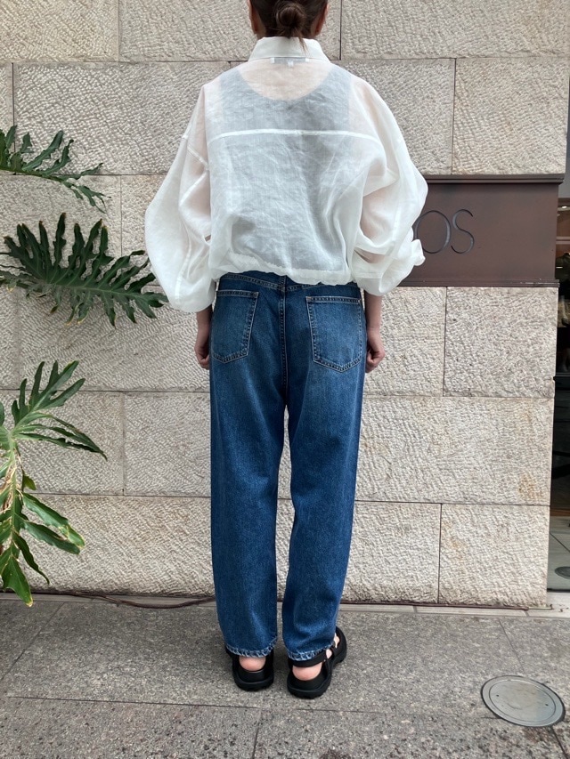 BEATINGHEART シアー オーガンジー ボリュームスリーブ シャツ ブラウス BB242M1 WHITE (N0) / GRAY (N2) / BLACK (N6) ビーティングハート
