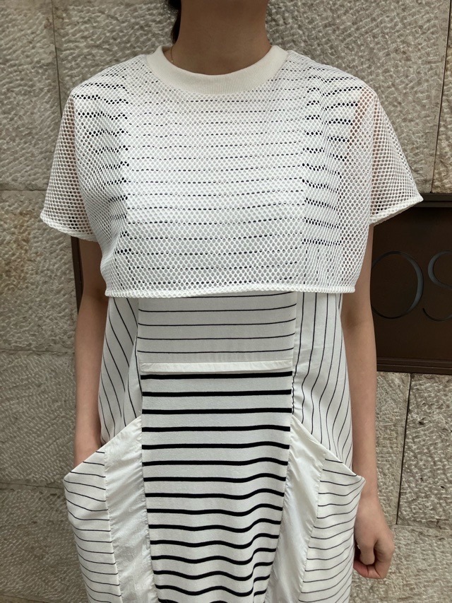 AULA AILA  ボーダー コンビネーション ワンピース ドレス  1252-03012  BLACK(19) /GRAY(12)/ WHITE(02)  アウラアイラ