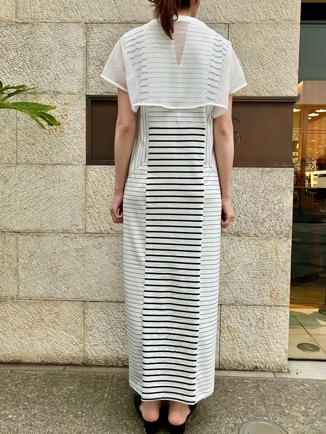 AULA AILA  ボーダー コンビネーション ワンピース ドレス  1252-03012  BLACK(19) /GRAY(12)/ WHITE(02)  アウラアイラ