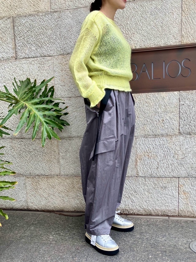 Harikae ボートネック モヘア ニット H0460 ハリカエ YELLOW