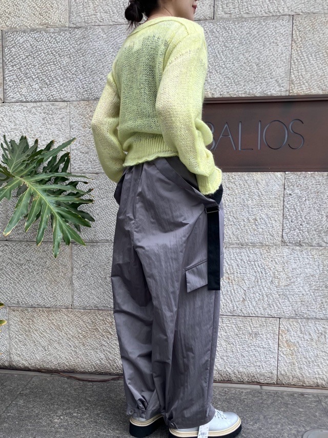 Harikae ボートネック モヘア ニット H0460 ハリカエ YELLOW