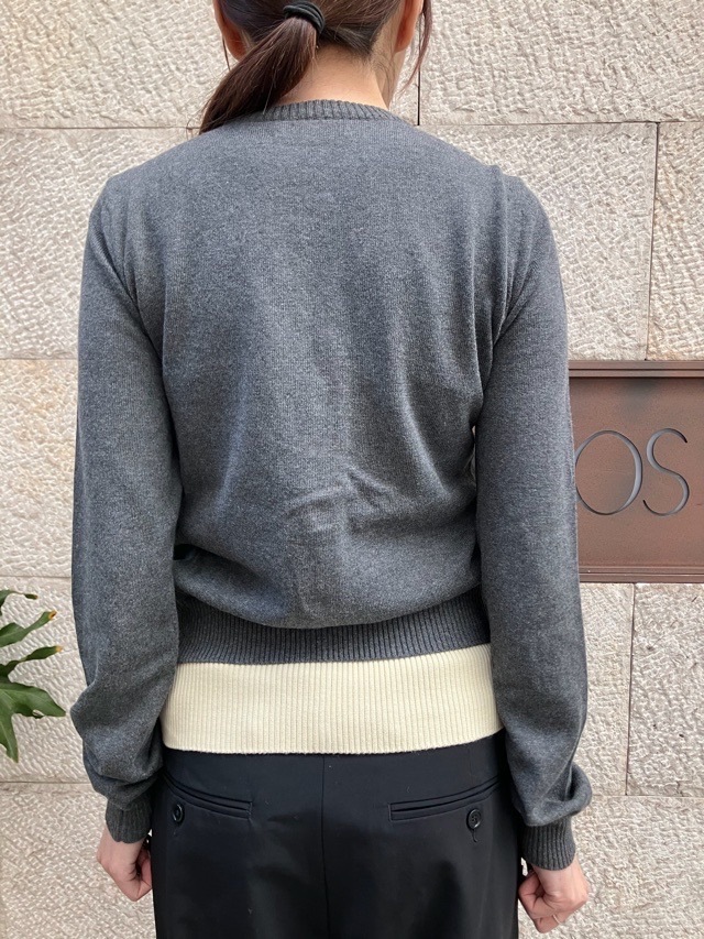 AKANE UTSUNOMIYA アカネ ウツノミヤ  イミテーションニットカーディガン  SPA-FK02-1001　GREY/BROWN 