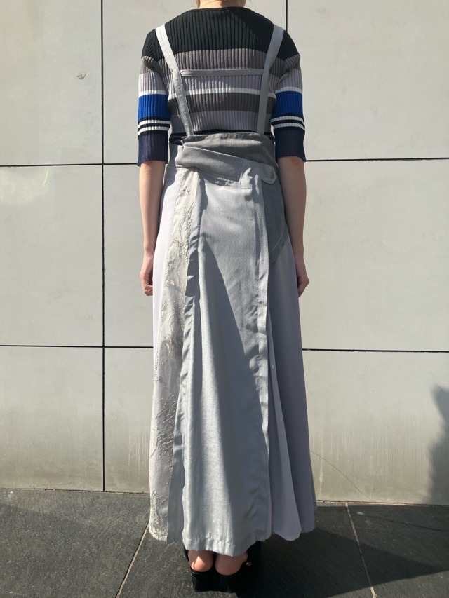 AULA AILA レース MIX ジャンパースカート LIGHT GRAY(10)/ BLACK(19