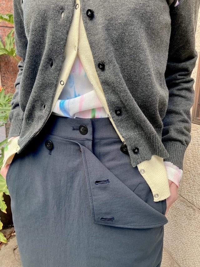 AKANE UTSUNOMIYA アカネ ウツノミヤ  マ－メイド スカート  SPA-FSK26-2005  NAVY / BEIGE / WHITE