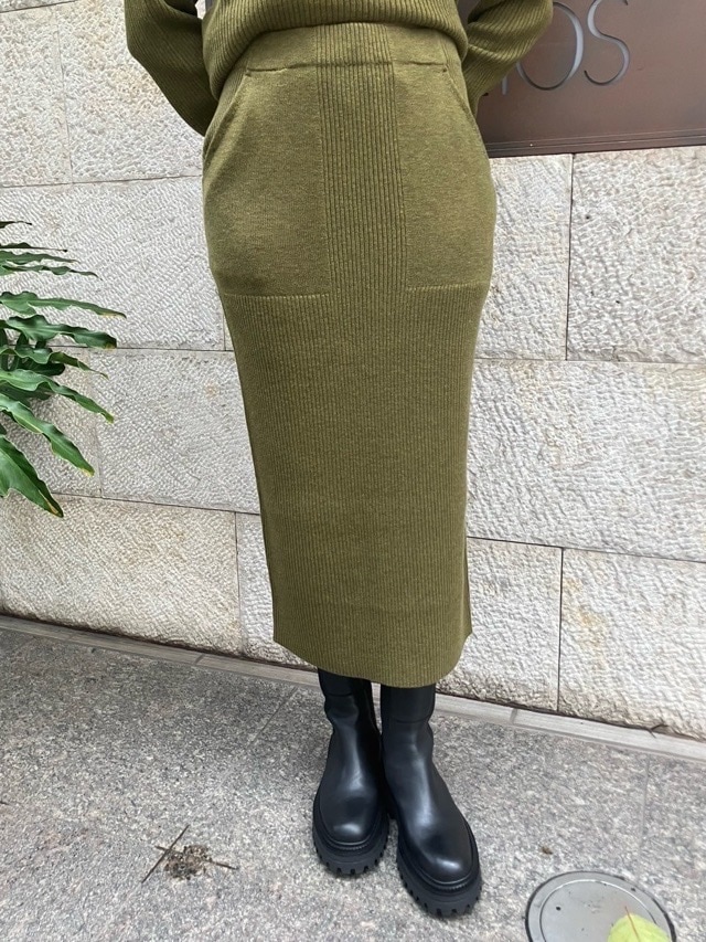 BEATING HEART　タイトニットスカート　BK016K2　KHAKI/BROWN/BLACK/NAVY　ビーティングハート