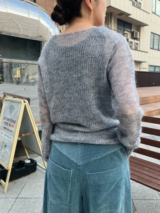 MAISON MAVERICK PRESENTS スパンコールロゴモヘアニット ROSE / BLACK /GREY MM5144 メゾン マヴェリック プレゼンツ